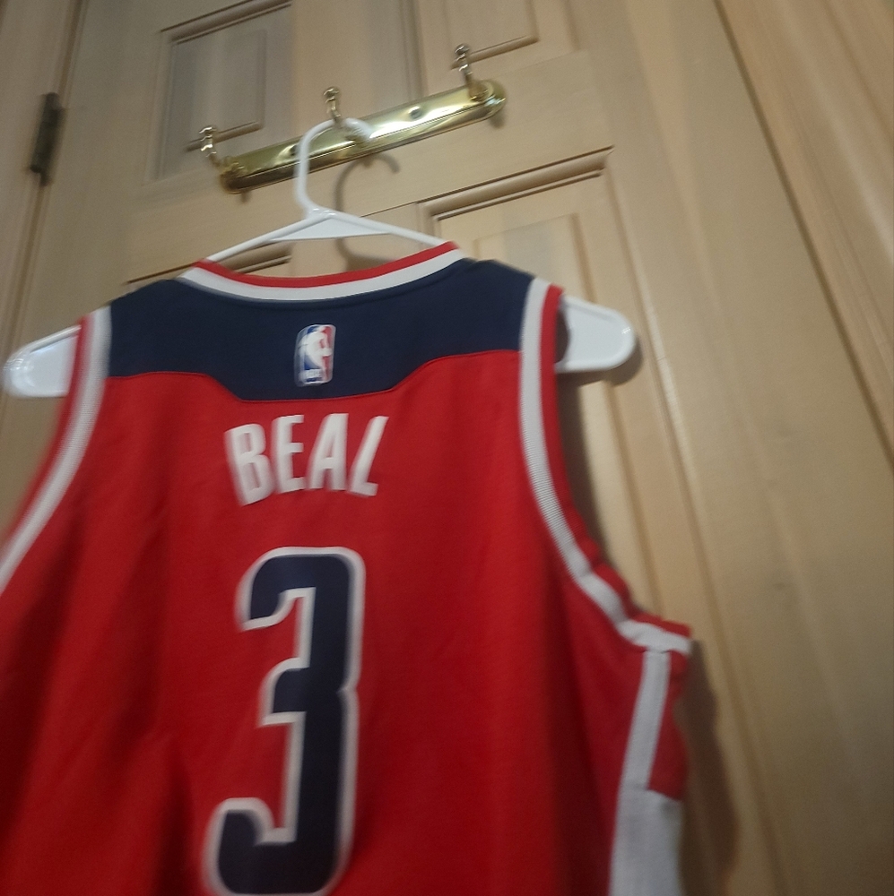 Mens NIKE Sz 40 Small NBA Washington 3 BEAL Athletic JERSEY - Picture 4 of 11